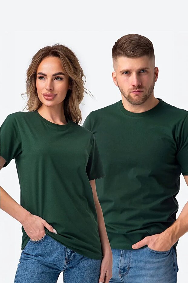 Unisex  Pamuklu Oversize Basic Tshirt - 1