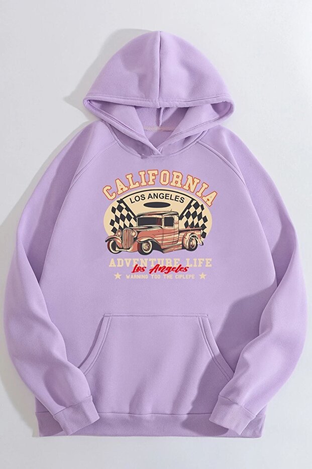 Unisex California Printed Hooded Sweatshirt