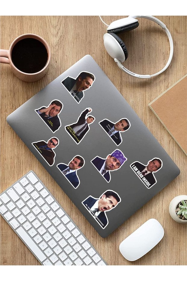 - Ofis Temalı Laptop Notebook Tablet Sticker Set 1