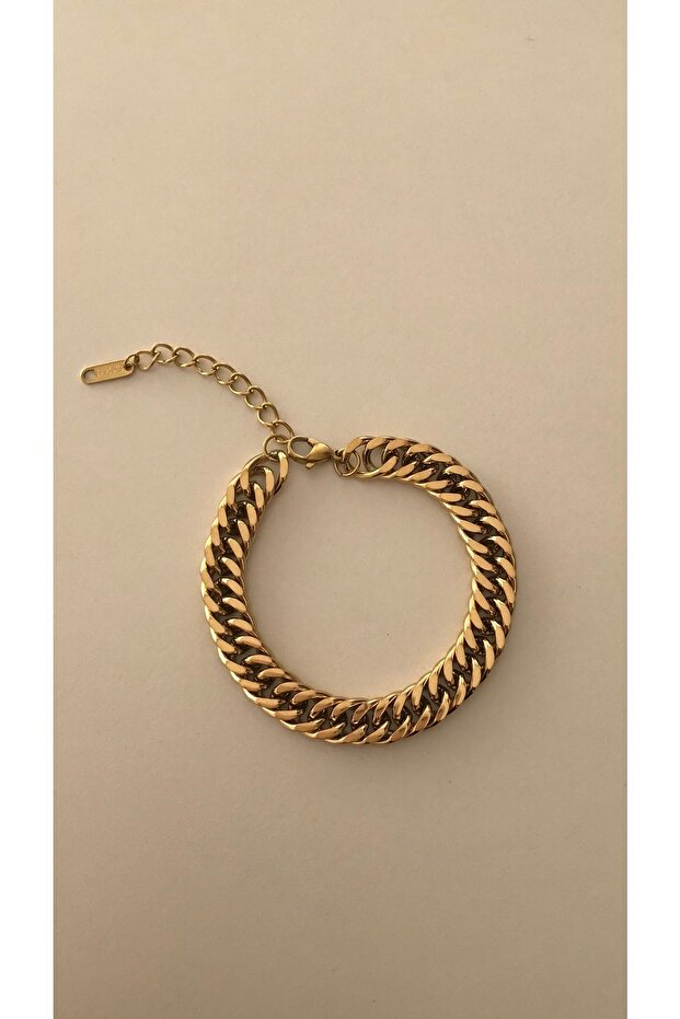- Steel Cuban Chain Unisex Bracelet (22cm)