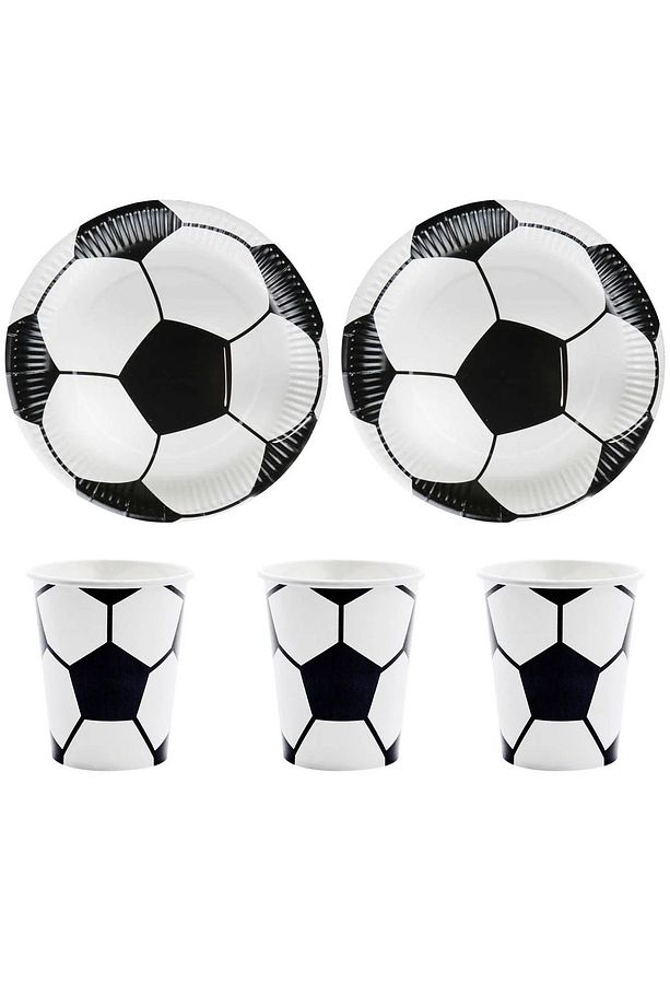 Futbol Partisi Temalı Tabak Bardak 8 er Adet - 1
