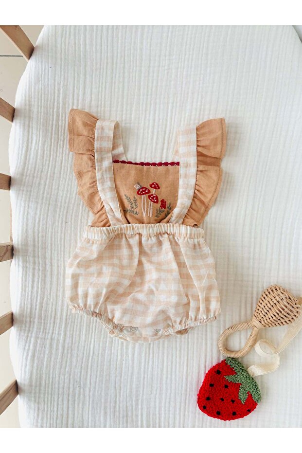 Mantar Nakışlı Romper - 1