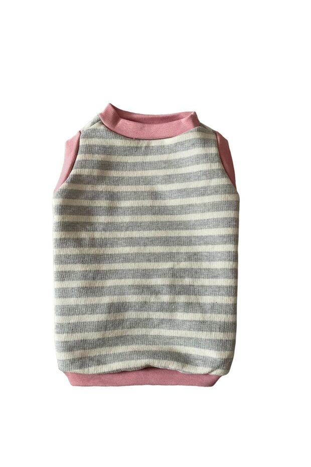 Cat Dog Combed Cotton Patterned Tank Top