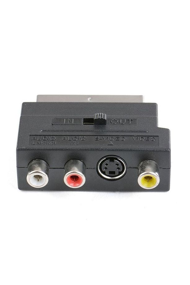 Scart To Rca - Rca To Scart - S-video Av Çevirici Dönüştürücü Adaptör (İNPUT-OUTPUT ANAHTARLI) - 2