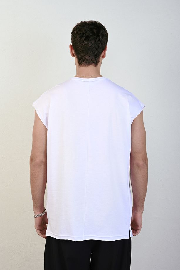 Kolsuz Baskılı Oversize Tshirt - 4