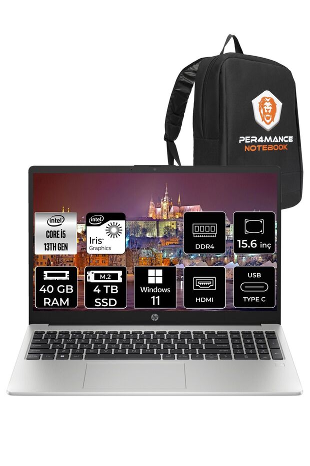 250 G10 Intel Core i5 1335U 40GB RAM 4TB SSD 15.6'' FHD W11HOME 8A538EA & PER4 ÇANTA - 1