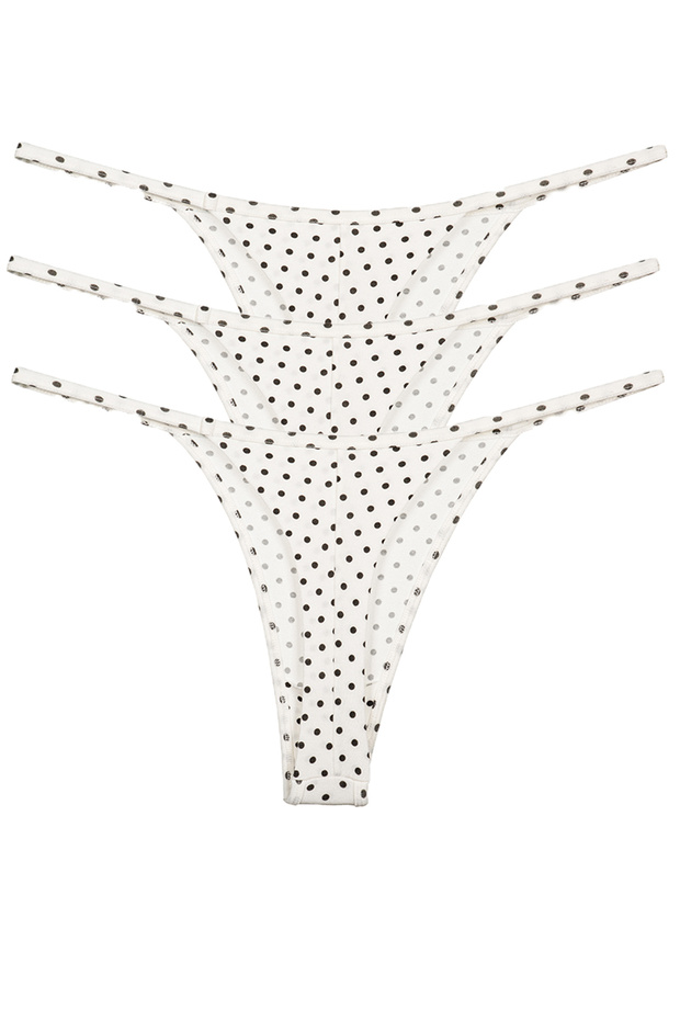 Polka Dot Thong 3 Pack