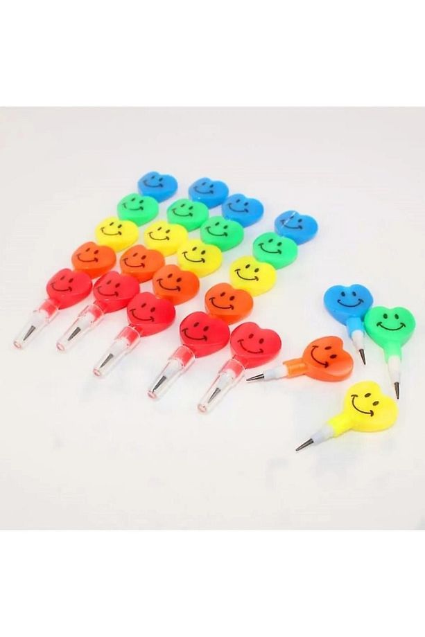 Kalp Emoji Yumurtlayan Kurşun Kalem 4 Adet - 2