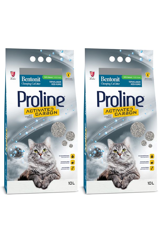 Aktif Karbonlu Topaklanan Kedi Kumu 10 Lt X 2 Adet - 3