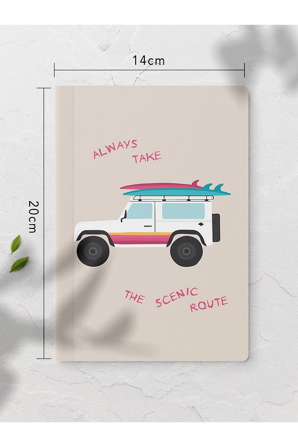 Çizgisiz Defter, Yaz İllustrasyon Notebook 4 Adet, Akıl Defteri, Not Defteri, 64 Sayfa 14*21cm - 5
