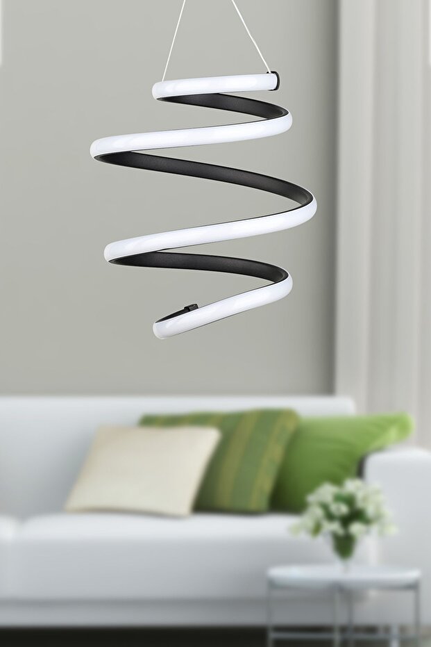 Döngü Ledli Avize Siyah - 1