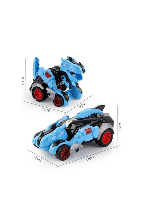 Dinozora Dönüşen Oyuncak Robot Araba Dönüşebilen Araç - 4