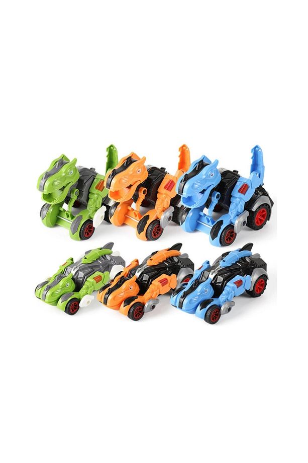 Dinozora Dönüşen Oyuncak Robot Araba Dönüşebilen Araç - 5