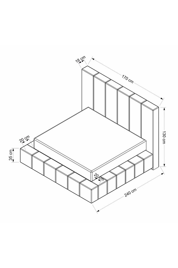 Alin Baza Başlık Seti 150 x 200 - 3