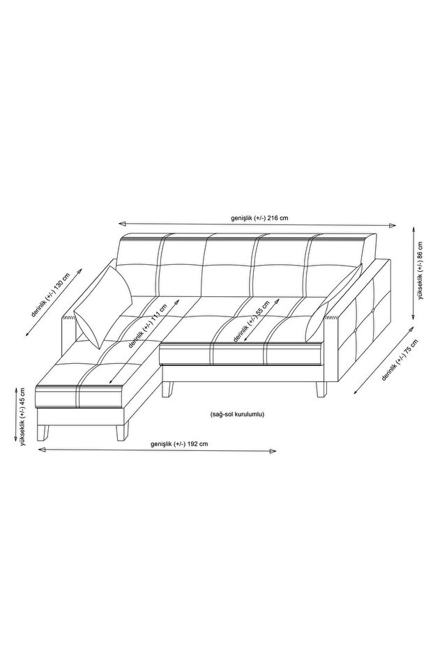 Polya Köşe Koltuk - Bej 92 - 8