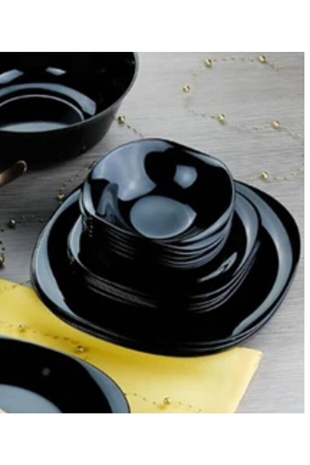 Carine Noir Black Soup Bowl 6 Pieces 14 Cm Bowl