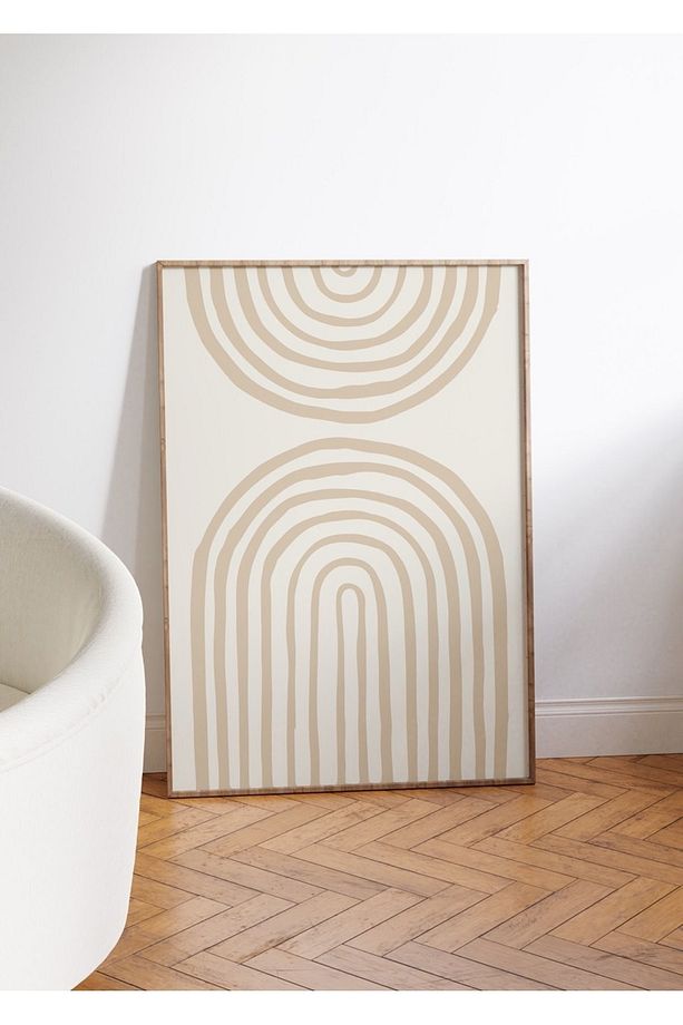 Beige No.2  3'lü Çerçevesiz Poster Seti - 2