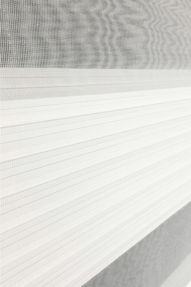 Beyaz Pliseli Zebra Stor Perde - 3