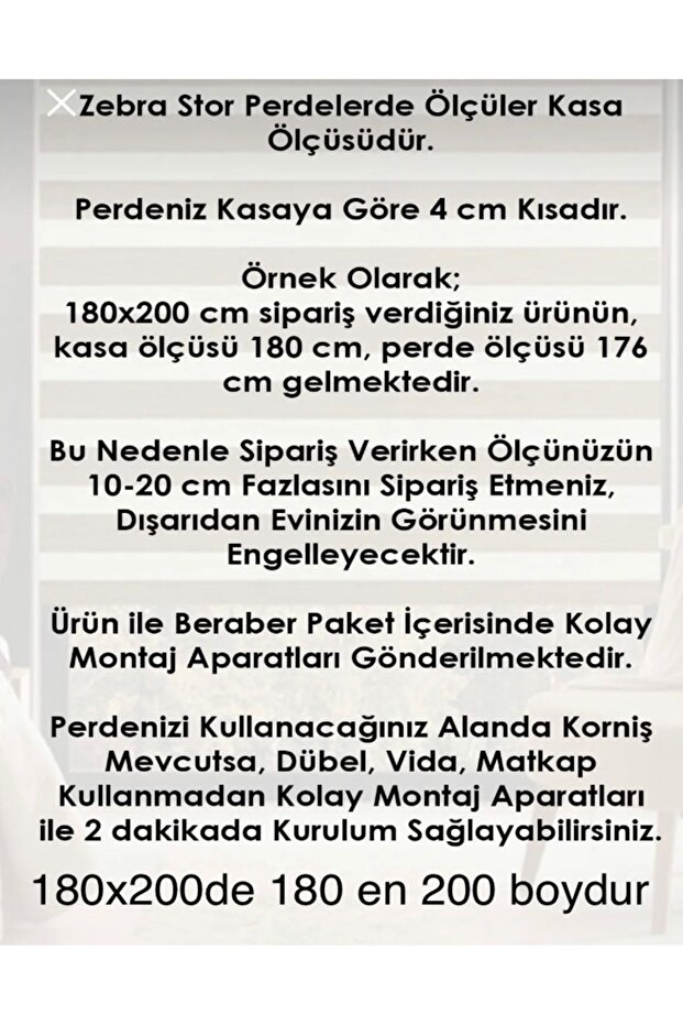 Ekru Boncuklu Pliseli Zebra Stor Perde - 3