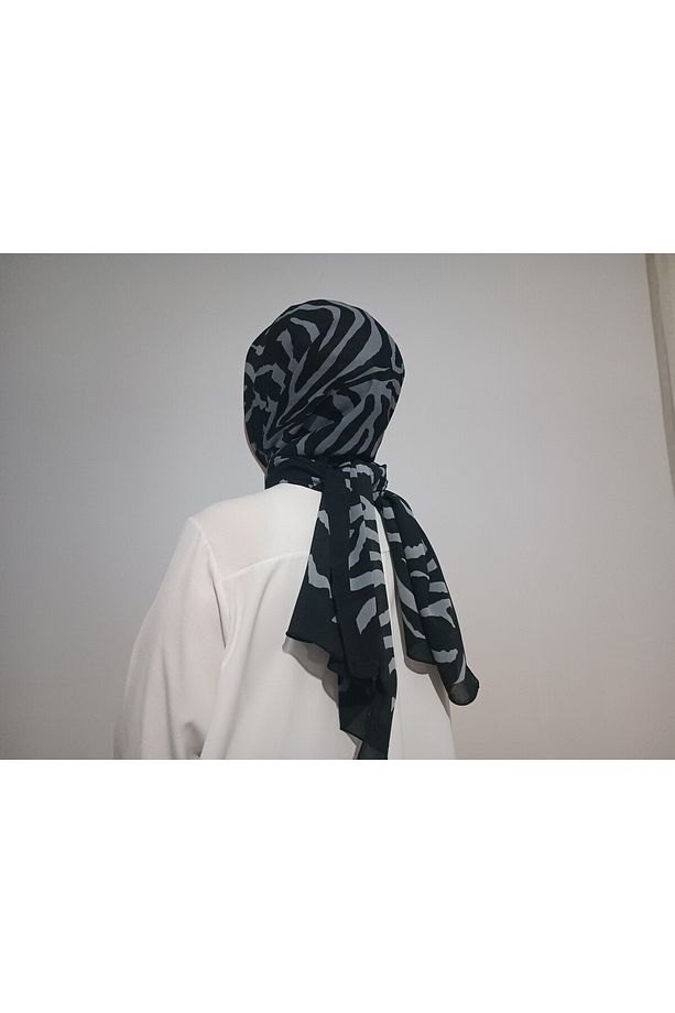 Zebra Desen Soft Krinkıl Şal - 1