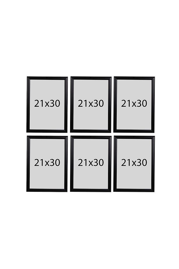 21x30 (A4) 6 Adet Çerçeve ( A Kalite) Pvc Li Model - 1