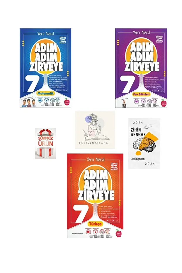 NEWTON 7.SINIF MAT-FEN-TÜRKÇE ADIM ADIM ZİRVEYE+ZİHİN DENEME+HEDİYE - 1