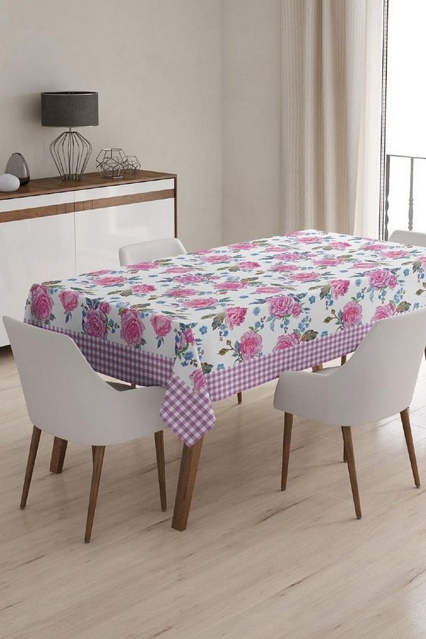 Masa Örtüsü, Dijital Baskılı Tek Masa Örtüsü, Desenli Leke Tutmaz Tek Masa Örtüsü 150x220 - 1