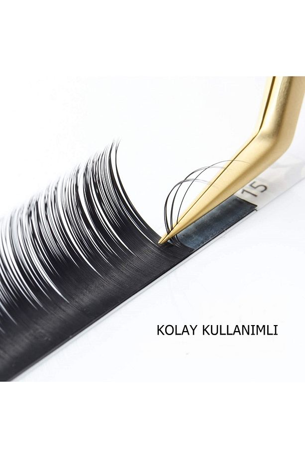 0,07 C Kıvrım 13 MM Çek Tak Kolay Uygulanabilen Doğal Ipek Kirpik - 9