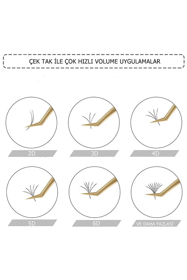 0,07 C Kıvrım 13 MM Çek Tak Kolay Uygulanabilen Doğal Ipek Kirpik - 5