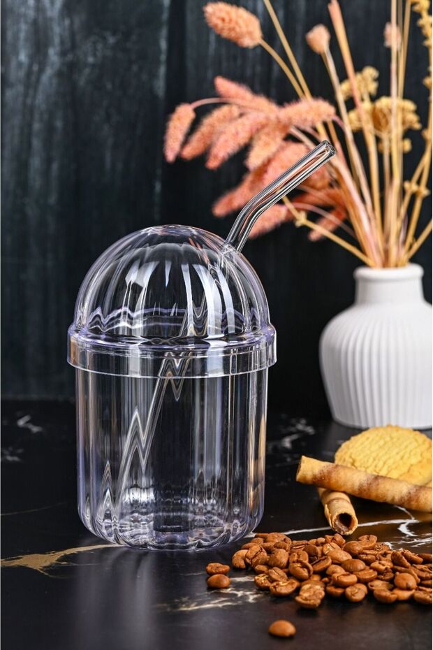 Monica Mika Bardak Krema Hazneli Cam Pipetli 2 adet 400ml - 3
