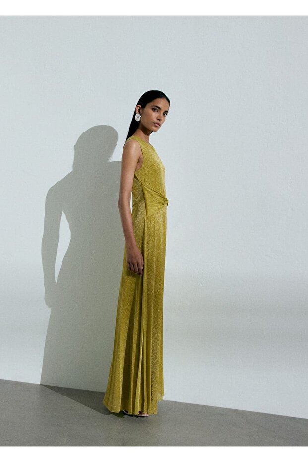 Düğümlü lureks elbise - 7