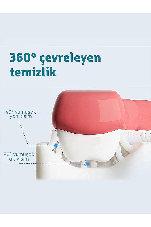 U Tipi Yeni Nesil Diş Fırçası - Mavi - Araba Model 2-6 Yaş - 2