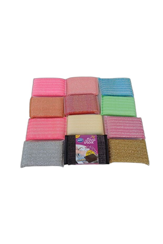 Magic Inox Stainless Steel Wire Sponge 2 Pack + 6 Colorful Stainless Steel Wire Sponges