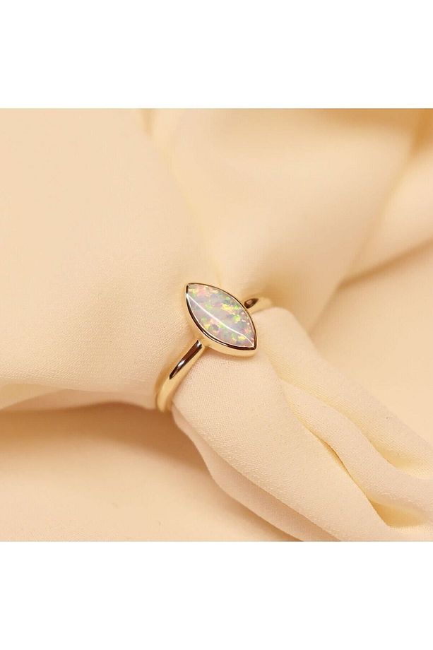 Markiz Opal Minimal Yüzük - 1