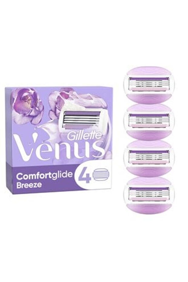 Gillette Venus Comfortglide Breeze - 4 Spare Heads (1 Clay Mask Gift)