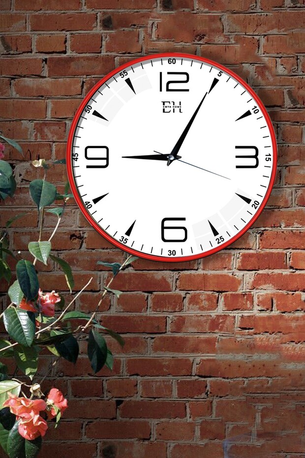 ساعة حائط مودرن أحمر - 29 سم - 3