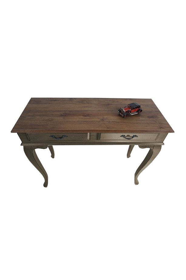 Ceviz Eskitme Tablalı Dresuar Kahve 120 cm Eskitme Patin - 3