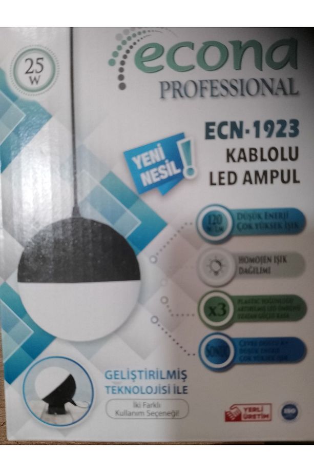 1,5 Metre Kablolu, Arapuatalı, Fişli, 25 Watt Gün Işığı Led Ampul, Kendin Yap Avize,lambader Ampulü - 2
