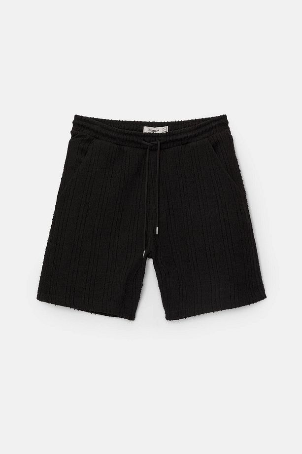 Gofre kumaş jogger bermuda şort - 7