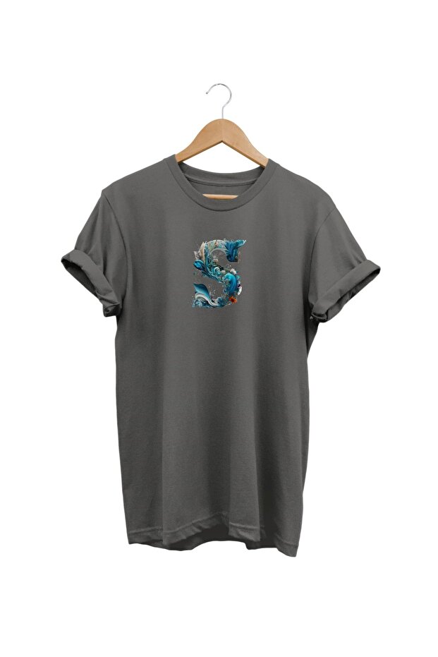 Widi S Printed Gray T-Shirt