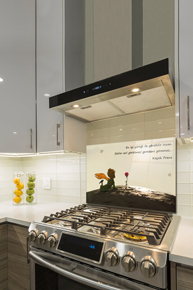 Glass Stove Back Protector | The Little Prince - Eyes | 49.5cm X 76cm