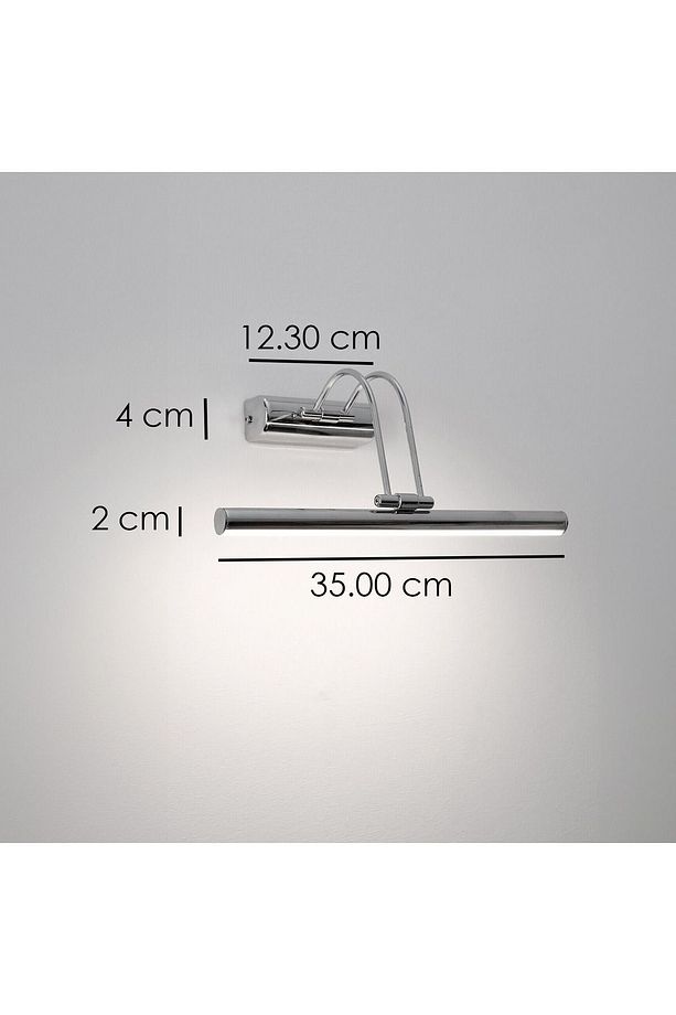 Gümüş Kaplama Gün Işığı (Sarı) Banyo Duvar Ayna Tablo Aydınlatması Flüt Aplik Kuğu Aplik Ledli Aplik - 7