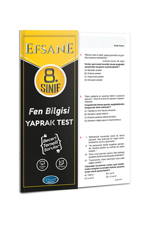 8.sınıf Tüm Dersler Yaprak Test Seti ( Türkçe-matematik-fen-sosyal-ingilizce-din ) / 6 Kitap Set - 4