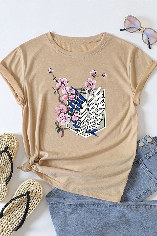 Unisex Flowers Printed T-shirt