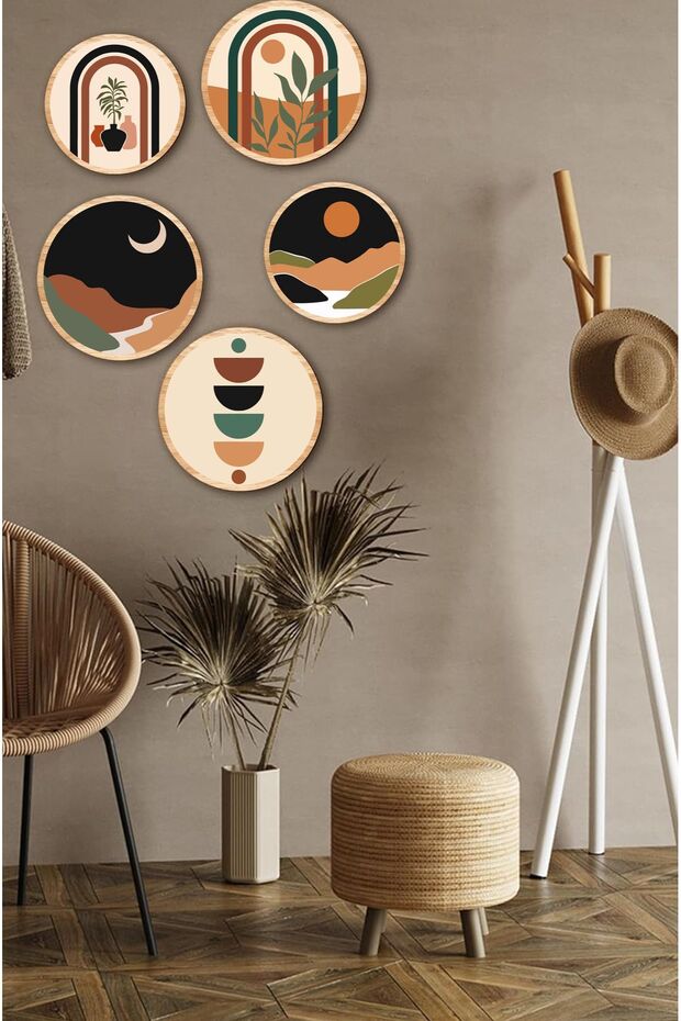 Dekorize Mdf 5 Parça Çerçeve Görünümlü Tablo Set 5010 - 2
