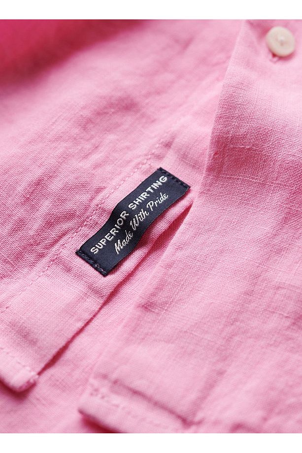 Normal Pembe Düz Erkek Gömlek M4010607ATZJ_STUDIOS CASUAL LINEN L - 3