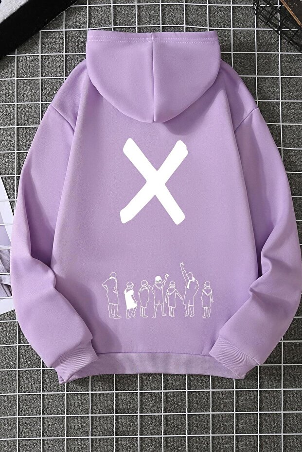 سويت شيرت مطبوع بتصميم X للجنسين