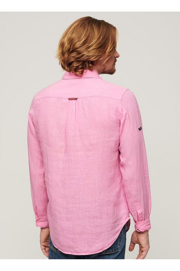 Normal Pembe Düz Erkek Gömlek M4010607ATZJ_STUDIOS CASUAL LINEN L - 2