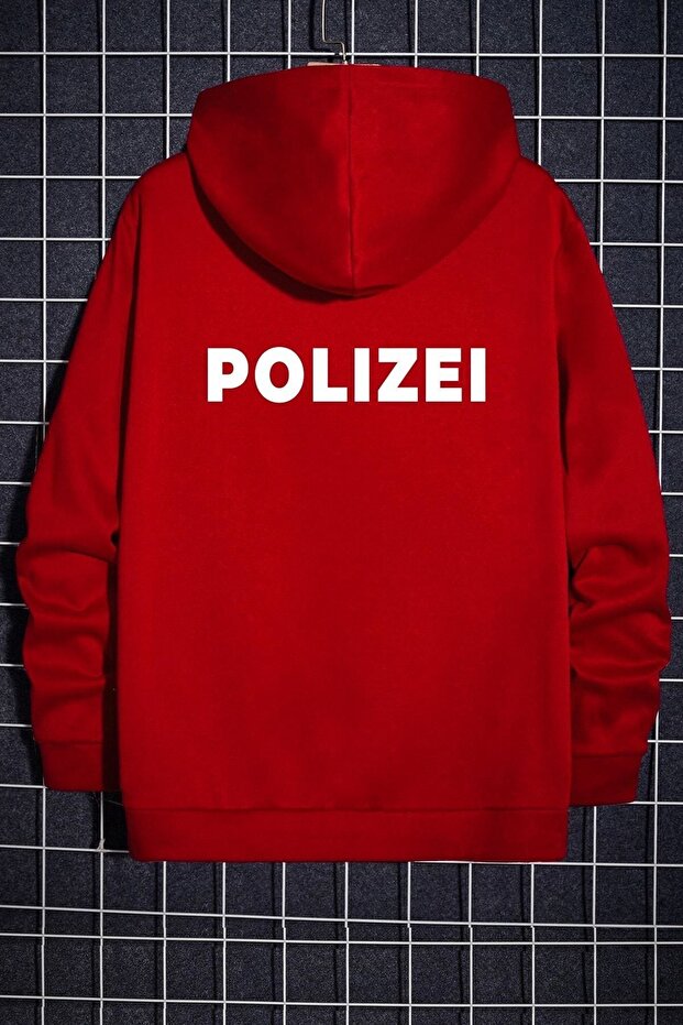 سويت شيرت مطبوع بظهر Polizei للجنسين