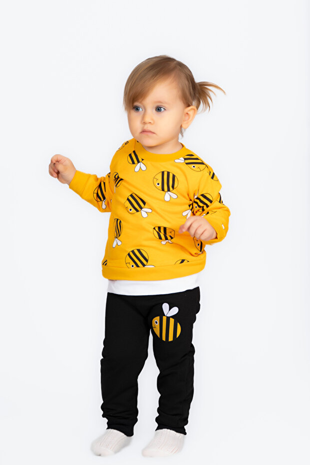 Bee Printed Unisex Baby Set